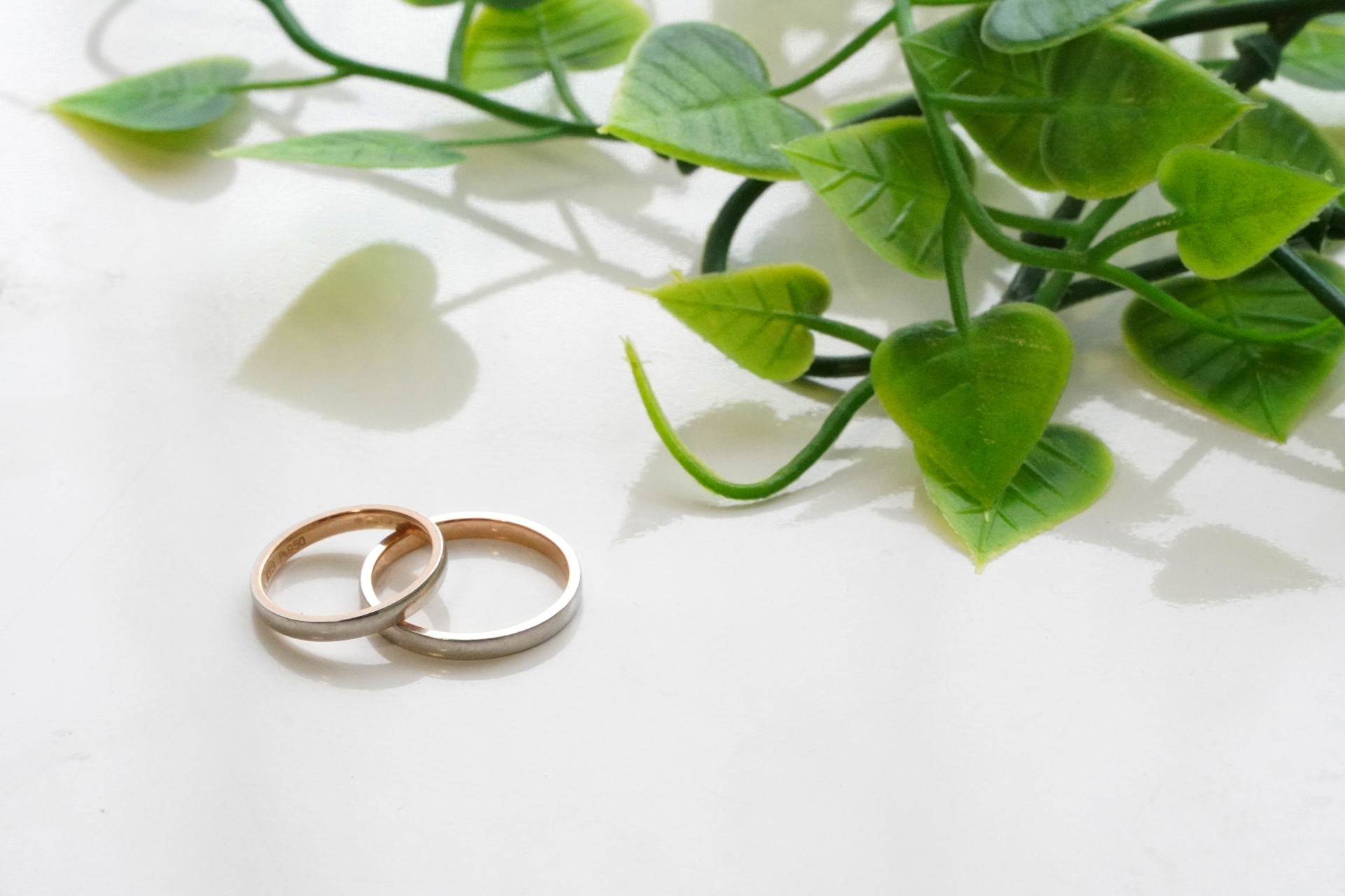 新郎新婦の結婚指輪