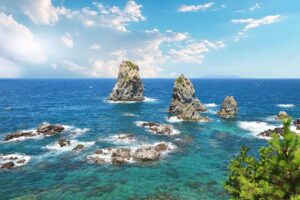 山口県でプロポーズスポットとして人気の青海島