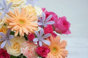 プロポーズのプレゼントに人気の花束_アガパンサス_ガーベラ_バラ