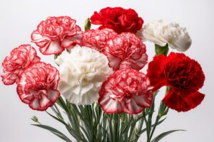 プロポーズのプレゼントとして人気の赤と白のカーネーション